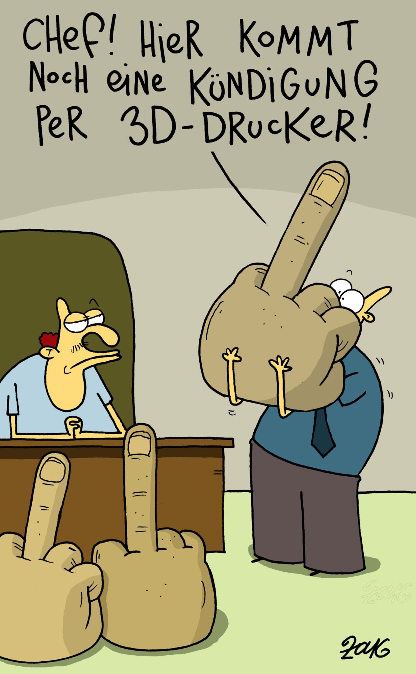 Cartoons von Martin Zak: Du hast da was im Mundwinkel