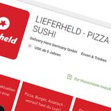 Lieferheld  Mehr Reichweite geht kaum: Die Lieferheld-App vereint über 9000 Lieferdienste im gesamten Bundesgebiet - oder wie es in der Produktbeschreibung heißt: "Egal, ob du nach einem Pizzaservice in München, Berlin, Köln oder Hannover, nach einem Croque-Bestellservice in Hamburg oder Kiel, nach Sushi in Düsseldorf, Essen oder Frankfurt, nach Burger in Stuttgart, Nürnberg oder Bochum suchst" ... ja, wir haben das Prinzip verstanden. Manchmal ist mehr eben doch mehr.