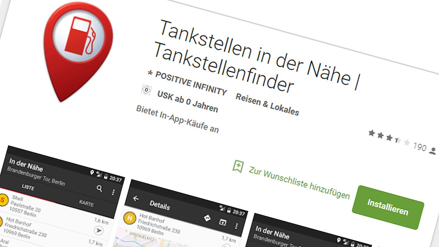 Keine Lust zu kochen?: Tankstellen in der Nähe Die zuverlässigste Rund-um-die-Uhr-Lösung, um auch spät noch einen schnellen Snack zu besorgen, ist immer noch die gute alte Tanke. Aber welche ist noch gleich die nächstgelegene? Diese App listet sie für dich und führt mit schlichter One-Klick-Navigation zu den Standorten. Tankstellen in der Nähe Die zuverlässigste Rund-um-die-Uhr-Lösung, um auch spät noch einen schnellen Snack zu besorgen, ist immer noch die gute alte Tanke. Aber welche ist noch gleich die nächstgelegene? Diese App listet sie für dich und führt mit schlichter One-Klick-Navigation zu den Standorten.