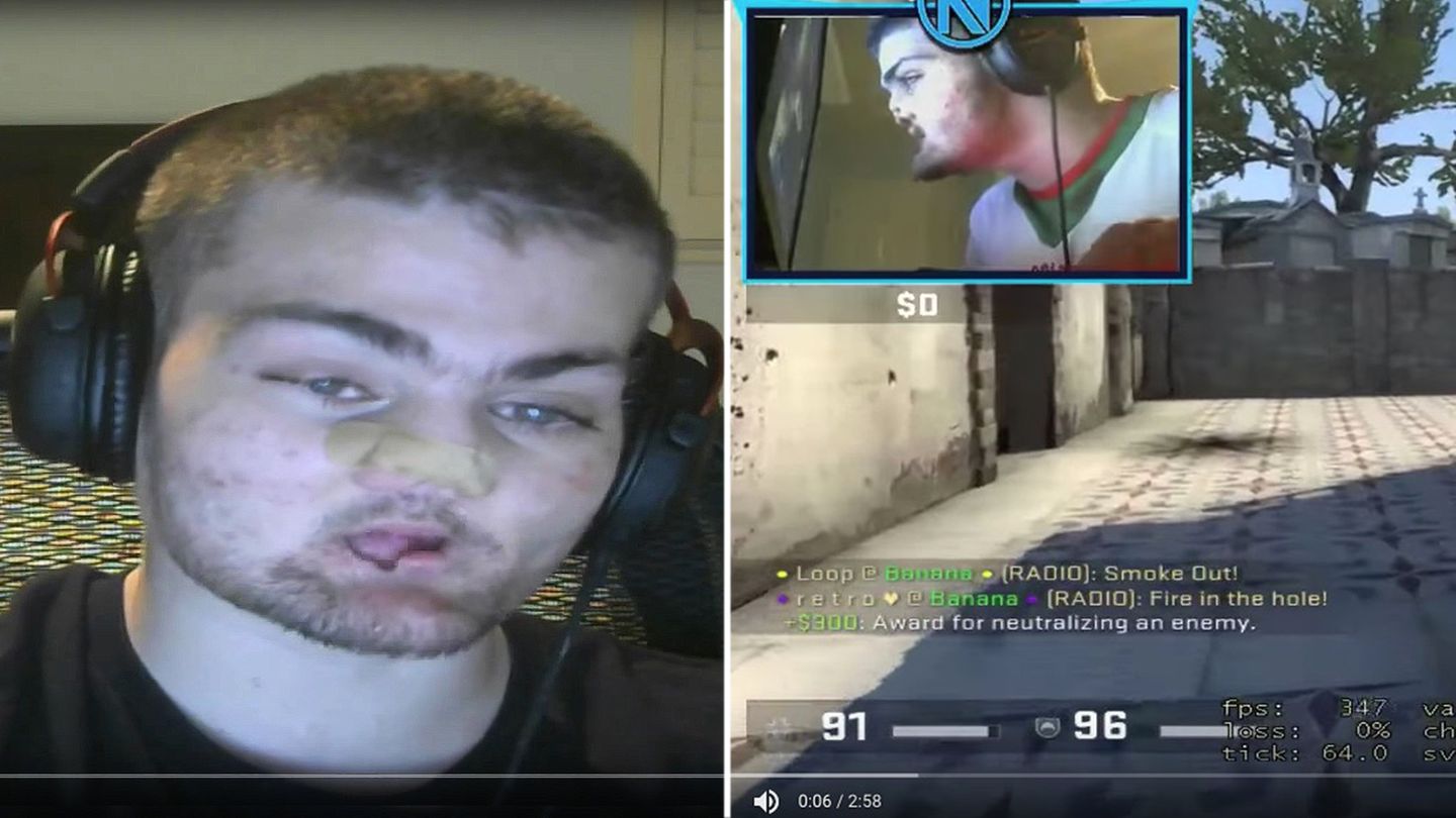 Der Gamer Adam Bahriz Loop in seinem Lieblingsgame Counterstrike