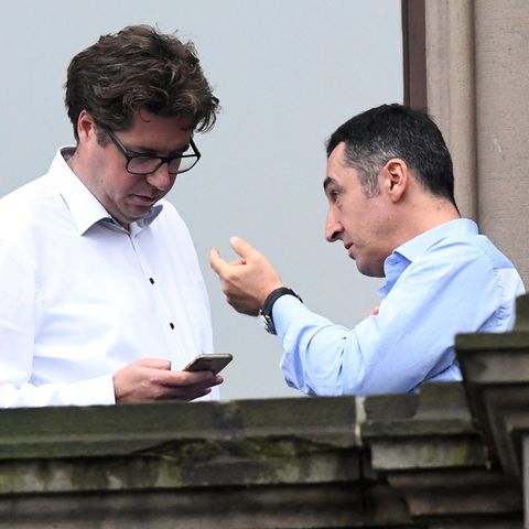 Cem Özdemir (r.), Bundesvorsitzender, und Michael Kellner, Bundesgeschäftsführer der Grünen