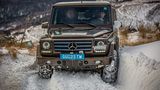 Mercedes G-Klasse mit Ketten auch im Schnee nicht zu packen