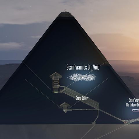 Der riesige Hohlraum in der Cheops-Pyramide ist nach Ansicht der Forscher rund 4500 Jahre lang völlig unberührt geblieben