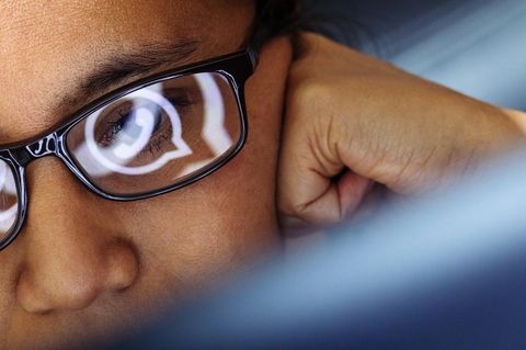 Brille mit Whatsapp-Symbol