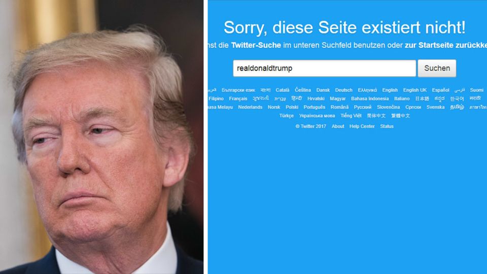 US-Präsident Donald Trump musste kurzzeitig aufs Twittern verzichten