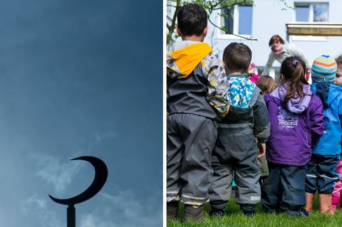 Ein Halbmond auf einem Spielplatz sorgt in Berlin für Diskussionen (Symbolbilder)