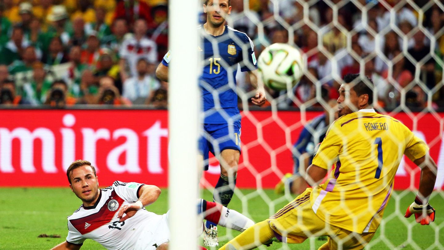 Weltmeisterschaft Tor Mario Götze