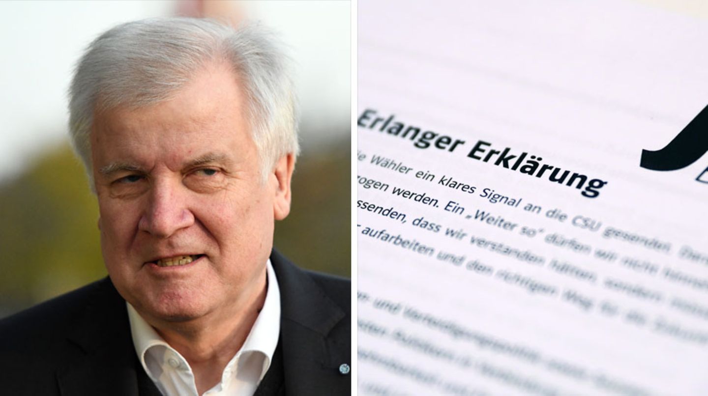 Die Junge Union Bayern stellt sich in ihrer "Erlanger Erklärung" offen gegen CSU-Chef Horst Seehofer
