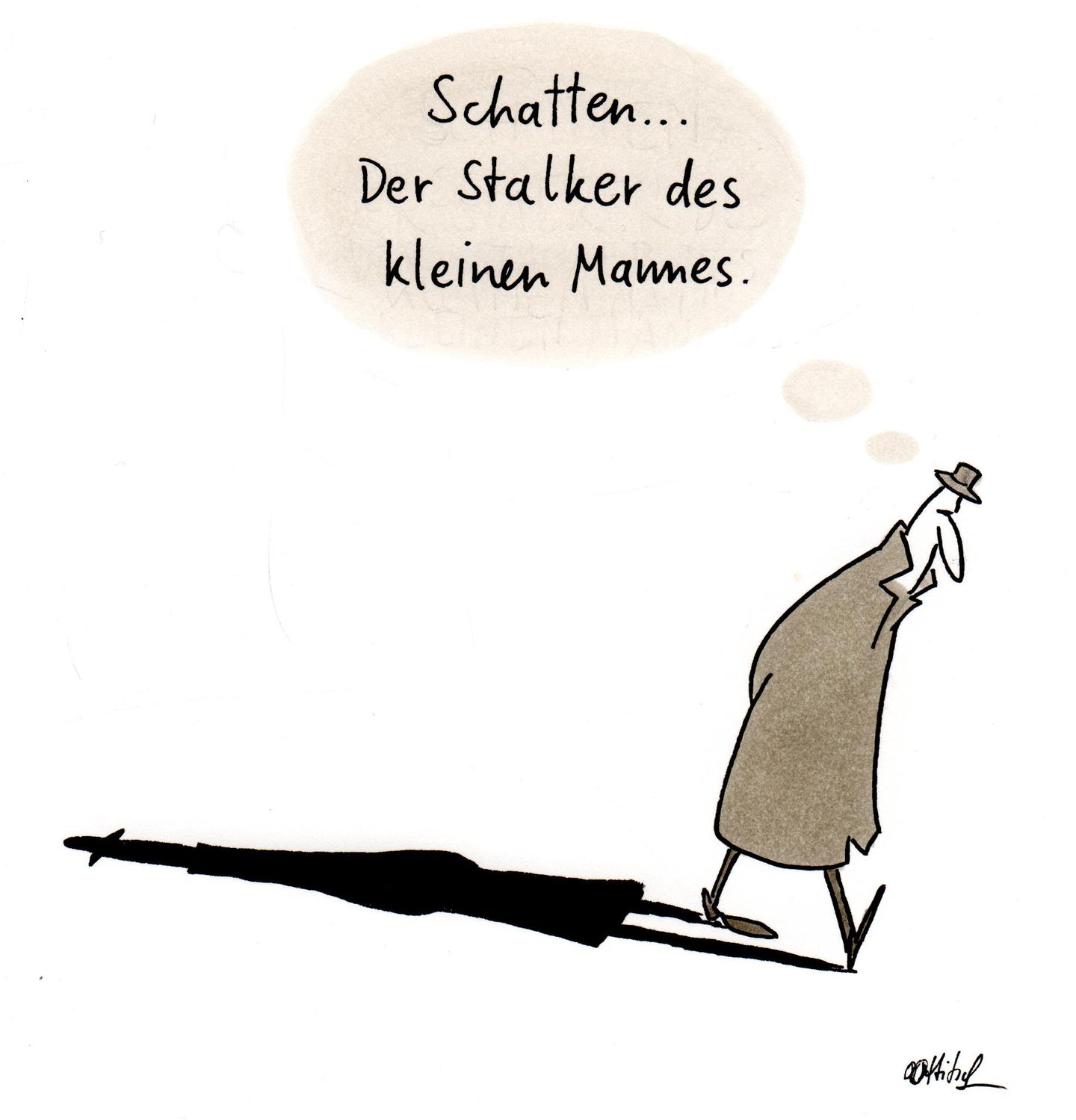 Cartoons von Oliver Ottitsch: Wo ist hier der Stalker?
