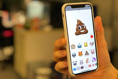Das Kot-Animoji auf einem iPhone X