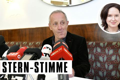 Peter Pilz bei einer Pressekonferenz in Wien