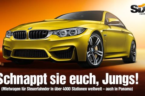 Werbemotiv von Sixt zu den Panama Papers im vergangenen Jahr