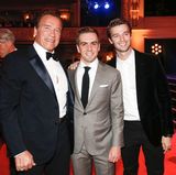Arnold Schwarzenegger, Philipp Lahm, Patrick Schwarzenegger