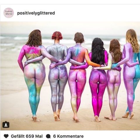 Instagram-Projekt: Glitzernde Frauenkörper bei "Positively Glittered"