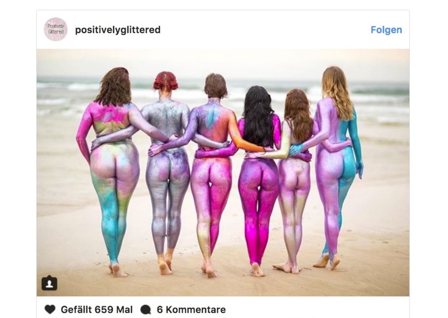 Instagram-Projekt: Glitzernde Frauenkörper bei "Positively Glittered"