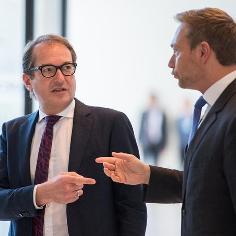 CSU-Landesgruppenchef Alexander Dobrindt (l.) und der FDP-Vorsitzende Christian Lindner