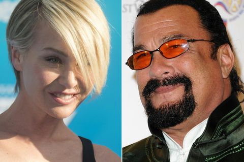 Schauspielerin Portia de Rossi und Action-Filmstar Steven Seagal