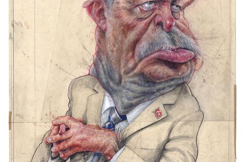 Geflügelter Bleistift in Gold  Frank Hoppman  "Erdogan" 