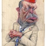 Geflügelter Bleistift in Gold  Frank Hoppman  "Erdogan" 