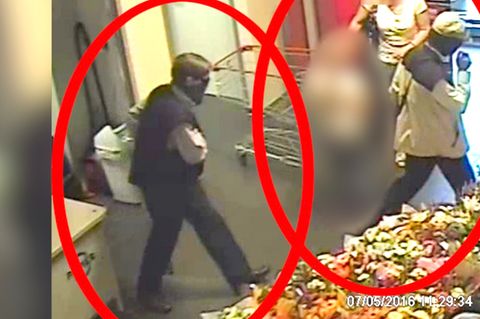 Bilder einer Überwachungskamera sollen die Ex-RAF Terroristen Burkhard Garweg (r.) und Ernst-Volker-Staub zeigen