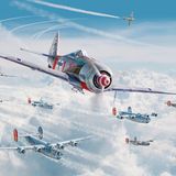 Diese Illustration zeigt einen Moment kurz bevor eine P-51 die Fw-190A-8  des erfolgreichen Jägers Klaus Bretschneiders über Kassel unter Feuer nahm und abschoss.