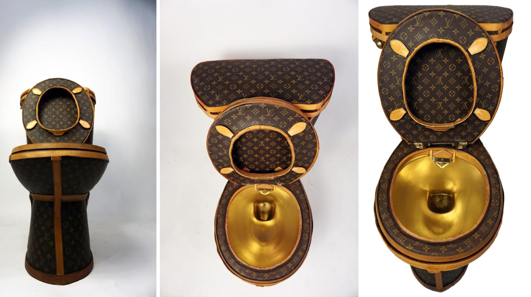 Thronen auf einer 100.000 Euro Louis Vuitton-Toilette?