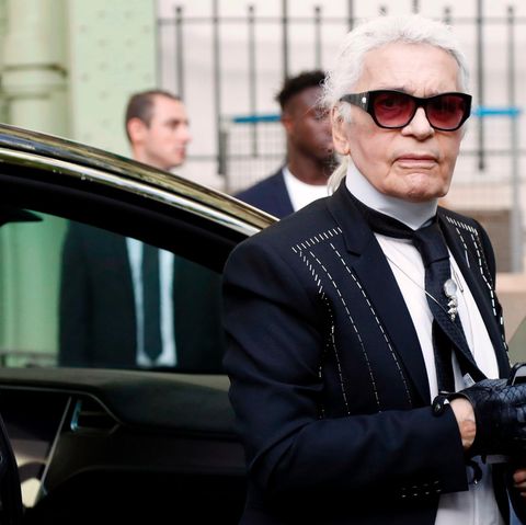 Modedesigner Karl Lagerfeld kündigte bei seinem Auftritt im Sender C8 an, er werde "etwas Schreckliches" sagen