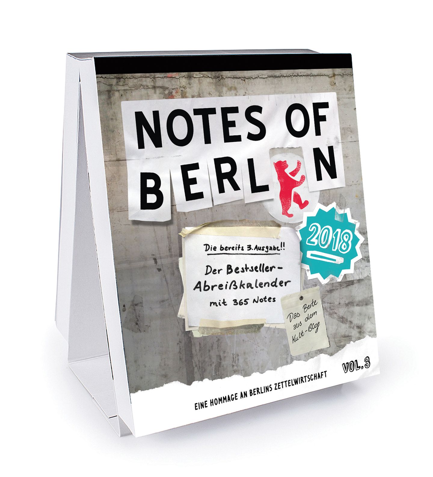 Den "Notes of Berlin" Kalender 2018 gibt es für 24,89 Euro bei Seltmann+Söhne.