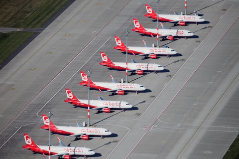 Heben nicht mehr ab: die Flugzeuge von Air Berlin