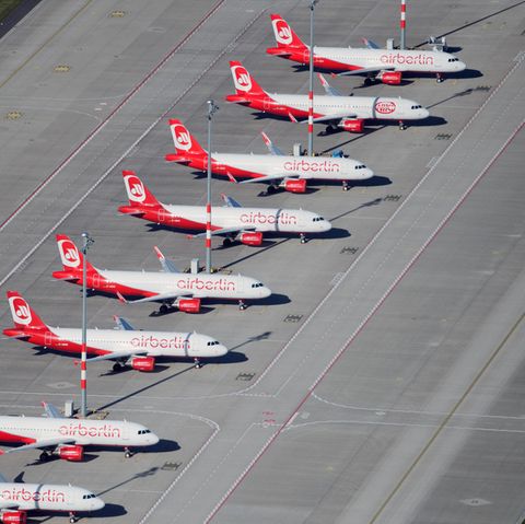 Heben nicht mehr ab: die Flugzeuge von Air Berlin