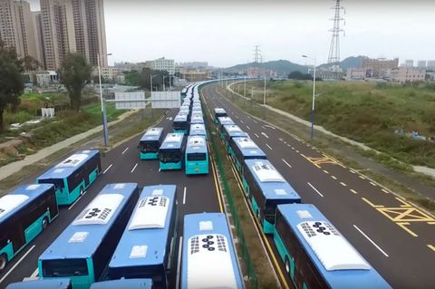 Die erste Großlieferung an Shenzhen.