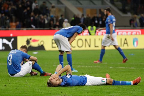 Italiens Spieler nach dem Abpfiff