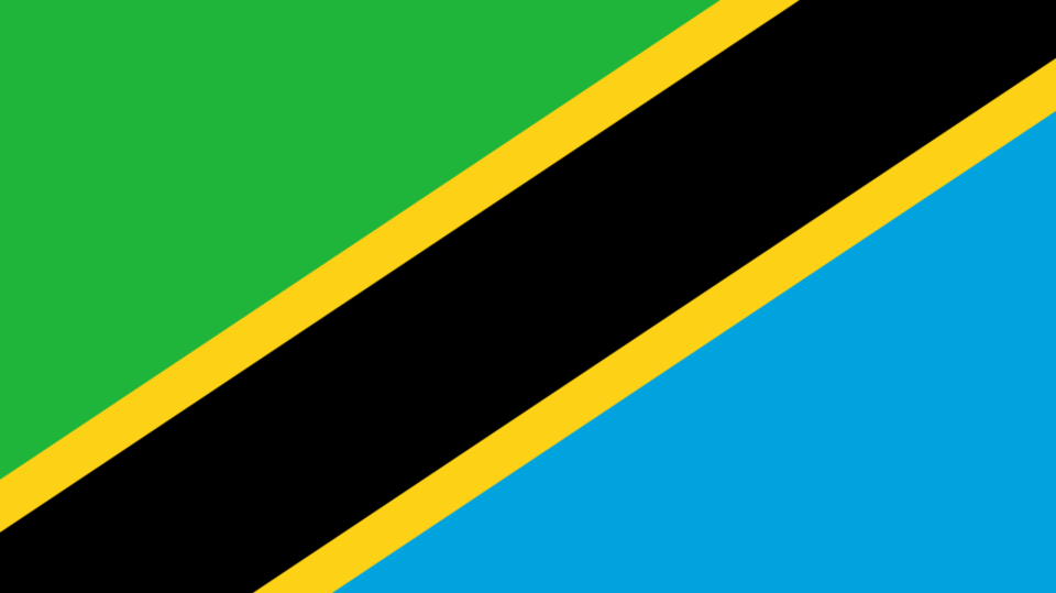 Die Flagge von Tansania - schwarz-grün-gelb-blau ist allerdings eher kein Modell für den Bund