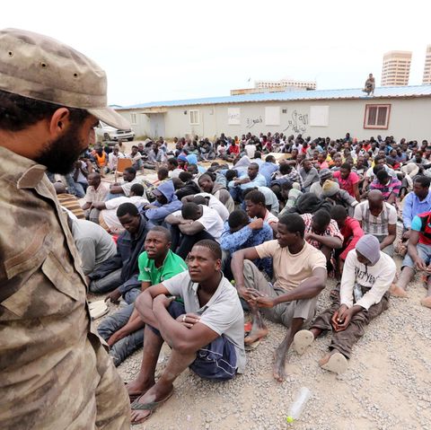 Eines der Haftzentren für Flüchtlinge in Libyen (Archivbild aus dem August 2016)