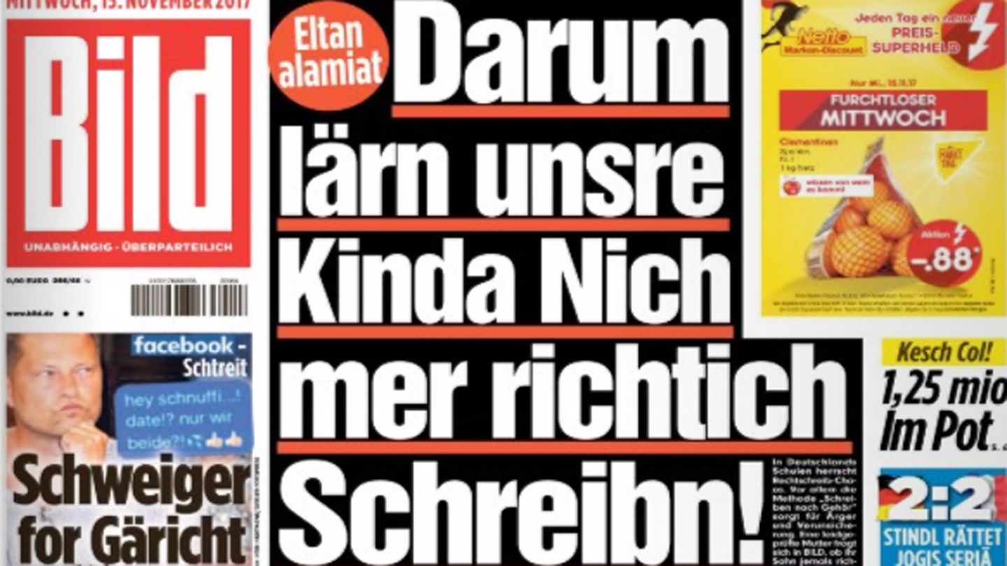 Die "Bild" ruft den Rechtschreib-Notstand aus