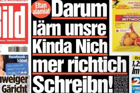 Die "Bild" ruft den Rechtschreib-Notstand aus