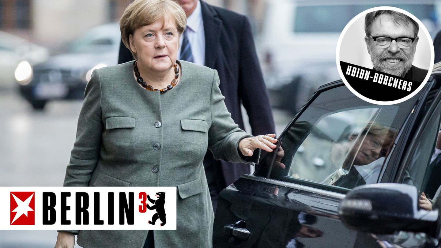 Angela Merkel Berlin hoch drei
