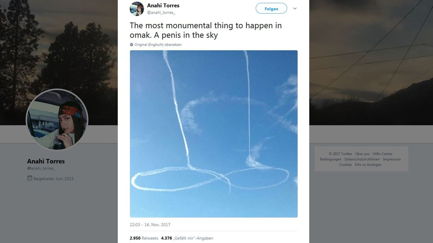 US-Kampfjet-Pilot zeichnet riesigen Penis an den Himmel