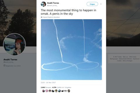 US-Kampfjet-Pilot zeichnet riesigen Penis an den Himmel