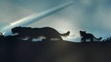 Ein Jaguar-Pärchen (Mutter und Junges) findet sich auf der Frontschutzscheibe
