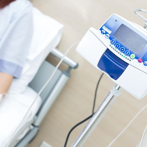 Patient bei der Chemotherapie