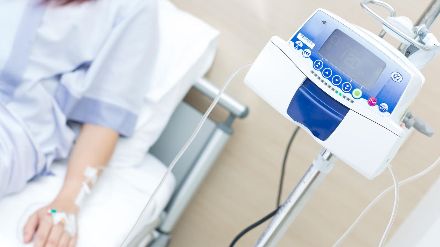 Patient bei der Chemotherapie