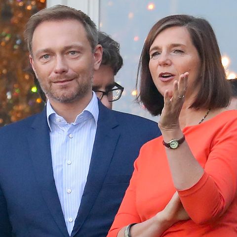 Christian Lindner (FDP) im Gespräch mit Katrin Göring-Eckardt (Grüne) Ende Oktober.