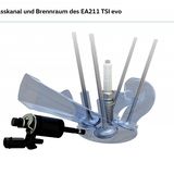 Der Einlasskanal und der Brennraum des VW 1.5 TSI evo