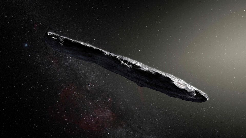 Der Asteroid aus einem fremden Sonnensystem ist rund zehn mal so lang wie breit