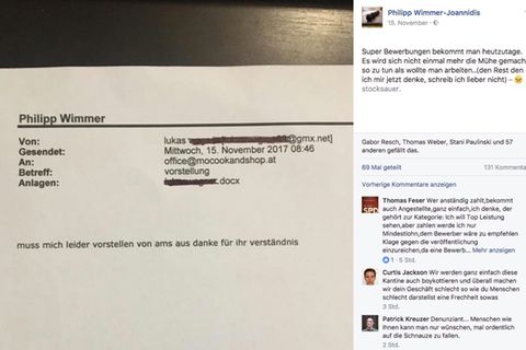 Mail an Restaurantbesitzer: Unverschämte Bewerbung empört das Netz
