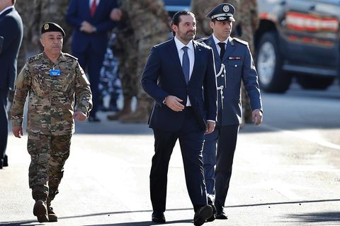 Saad Hariri feiert mit dem Besuch einer Militärparade im Libanon den 74. Jahrestag der Unabhängigkeit seines Landes