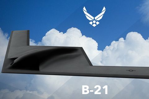 Auf den Computer-Bildern erinnert die B-21 vor allem an den Vorgänger, die B-2.
