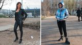 Leder scheint der sicherste Weg, um Einlass zu erlangen. Doch auch der unkonventionelle Raumfahrerlook (rechts), mit robustem Schuhwerk, gelangte steil nach oben (zur Panoramabar im Berghain).