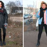 Sehr beliebt ist die 80er-Silhouette der Lederjacke (links). Eine Pilotenbrille (rechts) hilft beim Sehen-und-gesehen-werden.